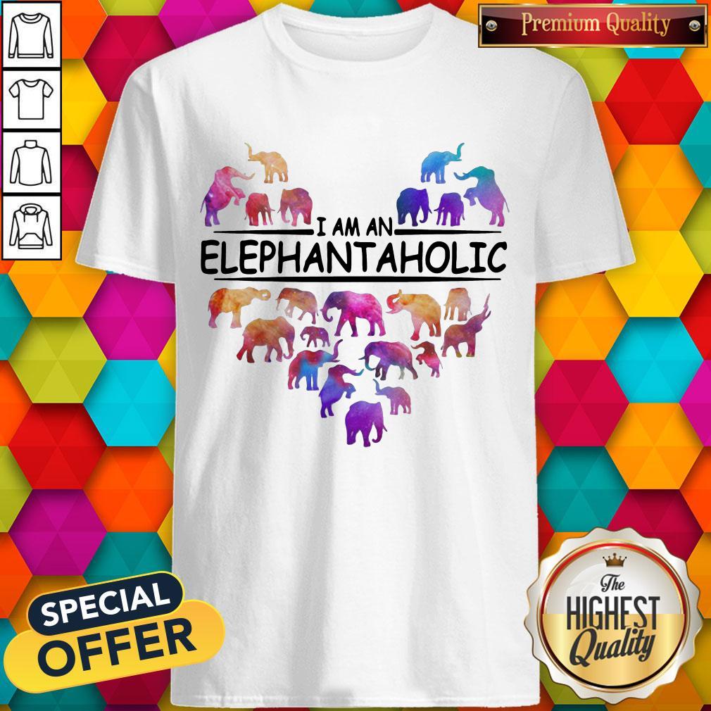 Colorful I Am An Elephant Aholic Shirt