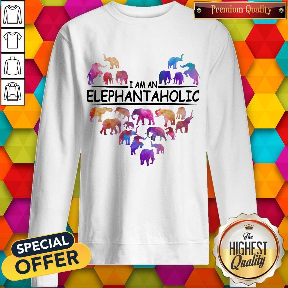 Colorful I Am An Elephant Aholic Shirt