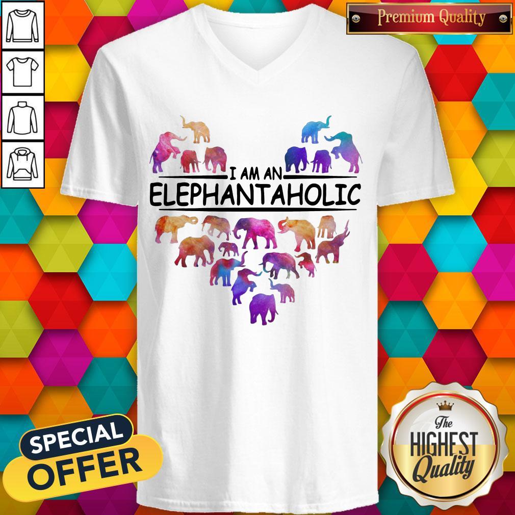 Colorful I Am An Elephant Aholic Shirt