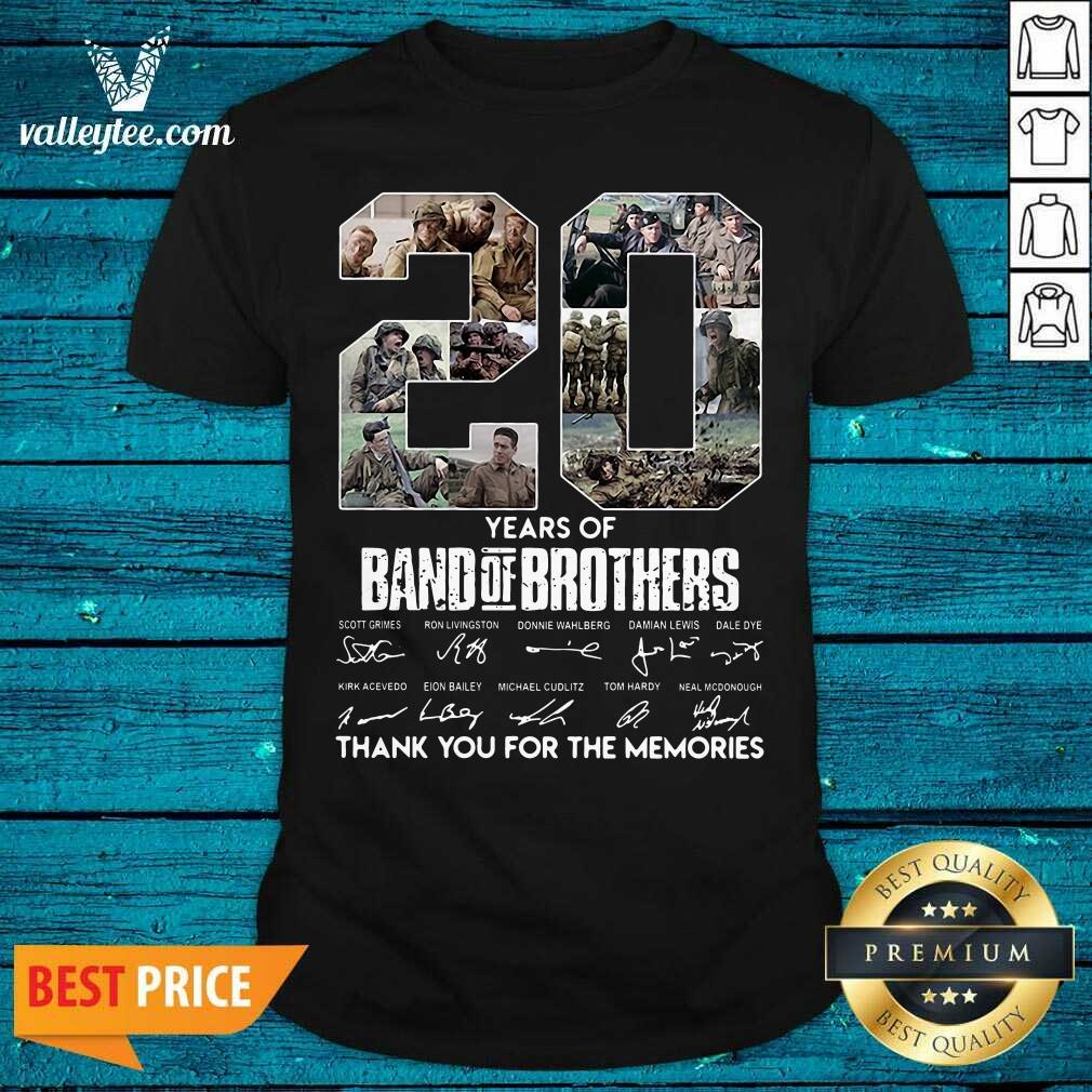 Cool 20 Years Of Band Of Brothers Signatures Thank You For The Memories Shirt