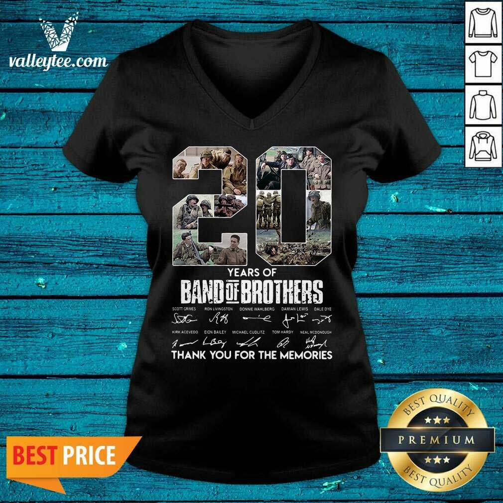 Cool 20 Years Of Band Of Brothers Signatures Thank You For The Memories Shirt