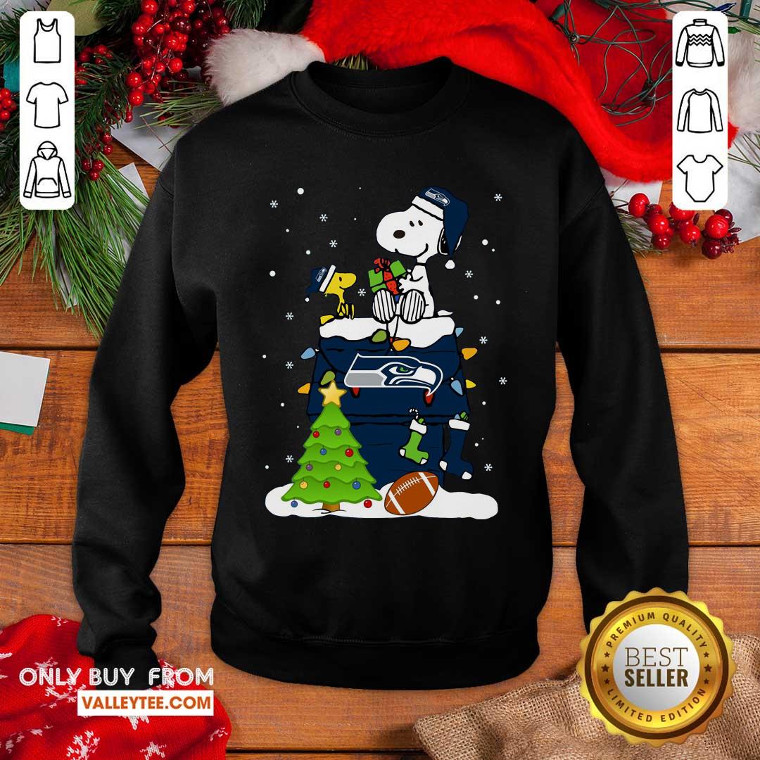 Cool Snoopy Merry Christmas NFL Seahawks Unisex Shirt
