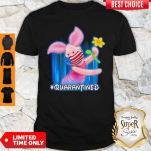 Piglet Quarantined American Flag Mask Disney Shirt