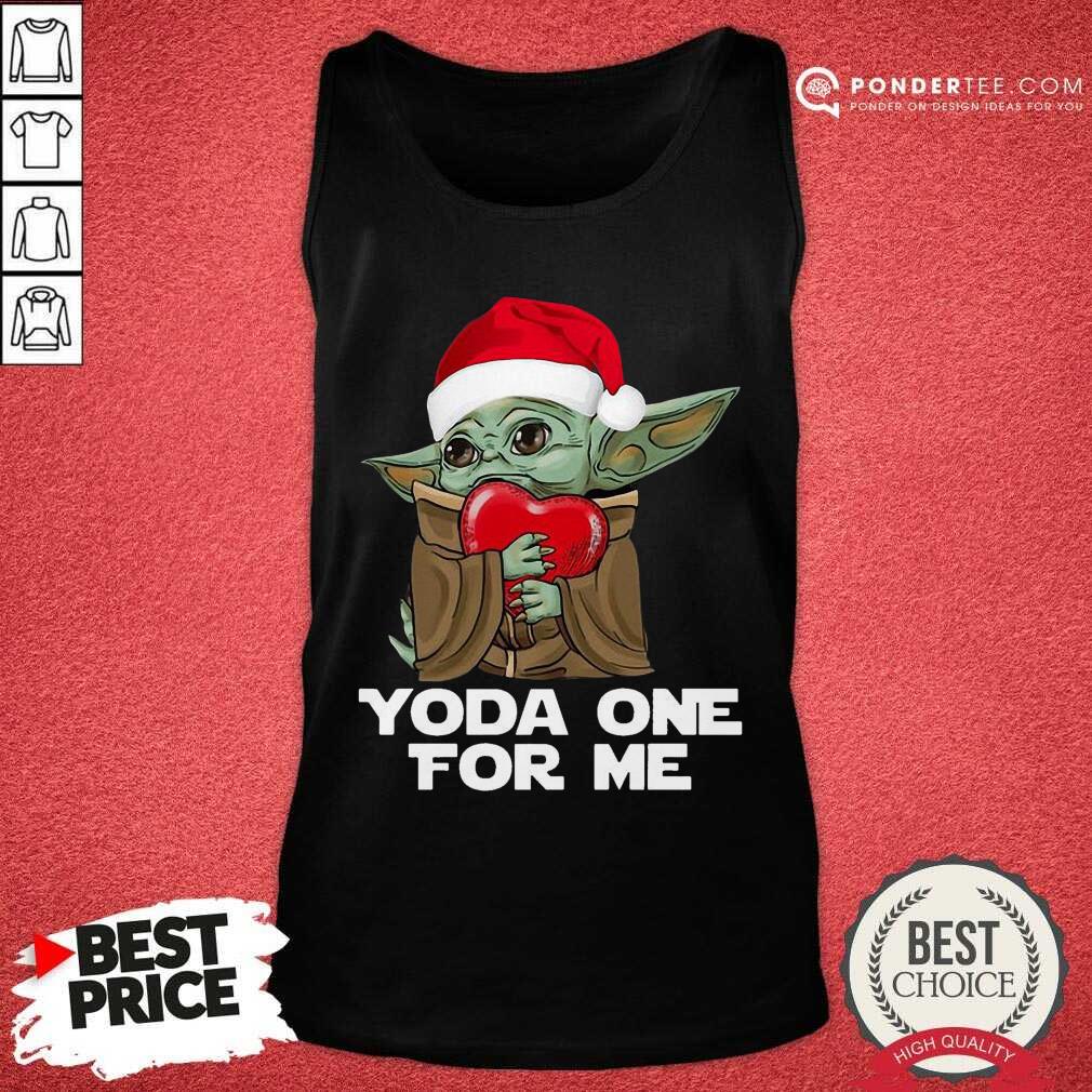Cute Santa Baby Yoda One For Me Hug Heart Christmas Shirt