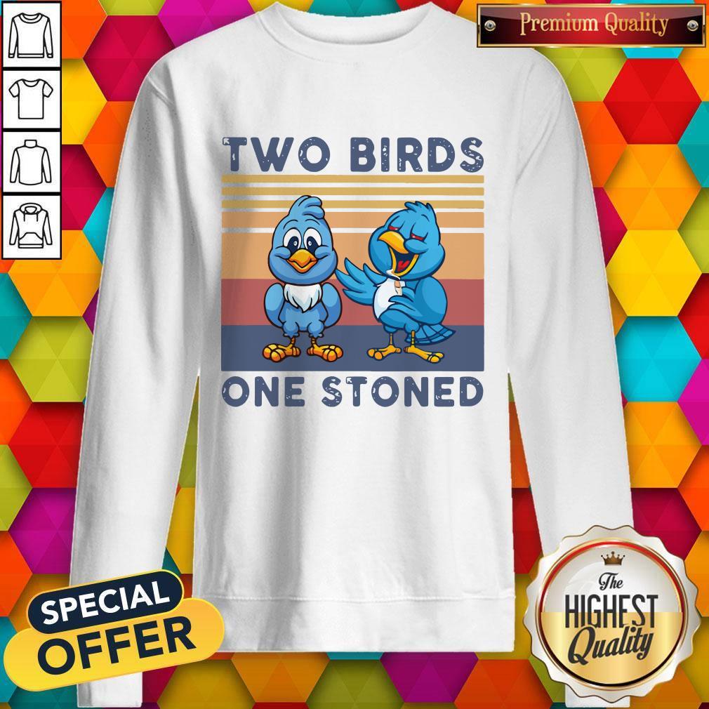 Cute Two Blue Birds One Stoned Vintage Shirt