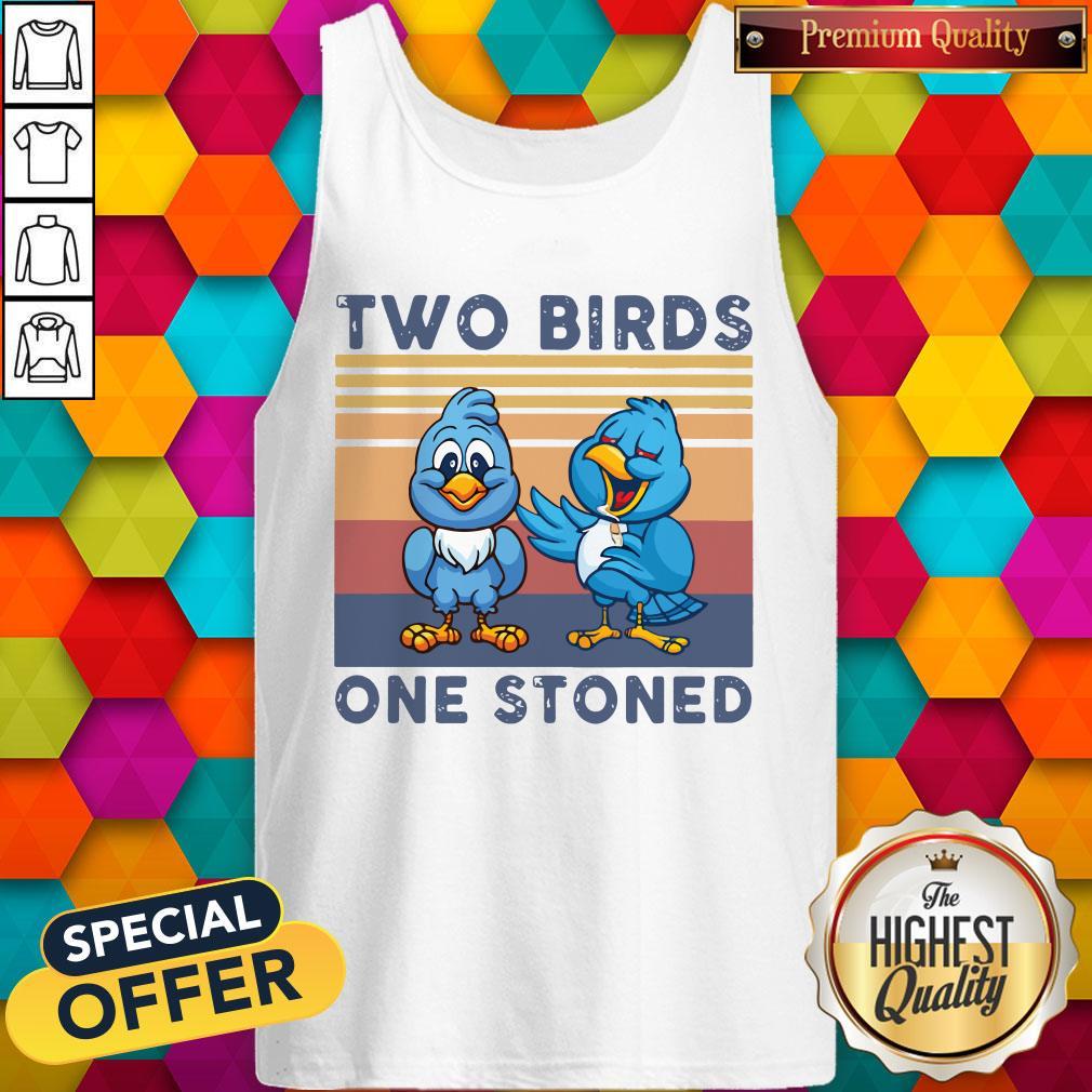 Cute Two Blue Birds One Stoned Vintage Shirt
