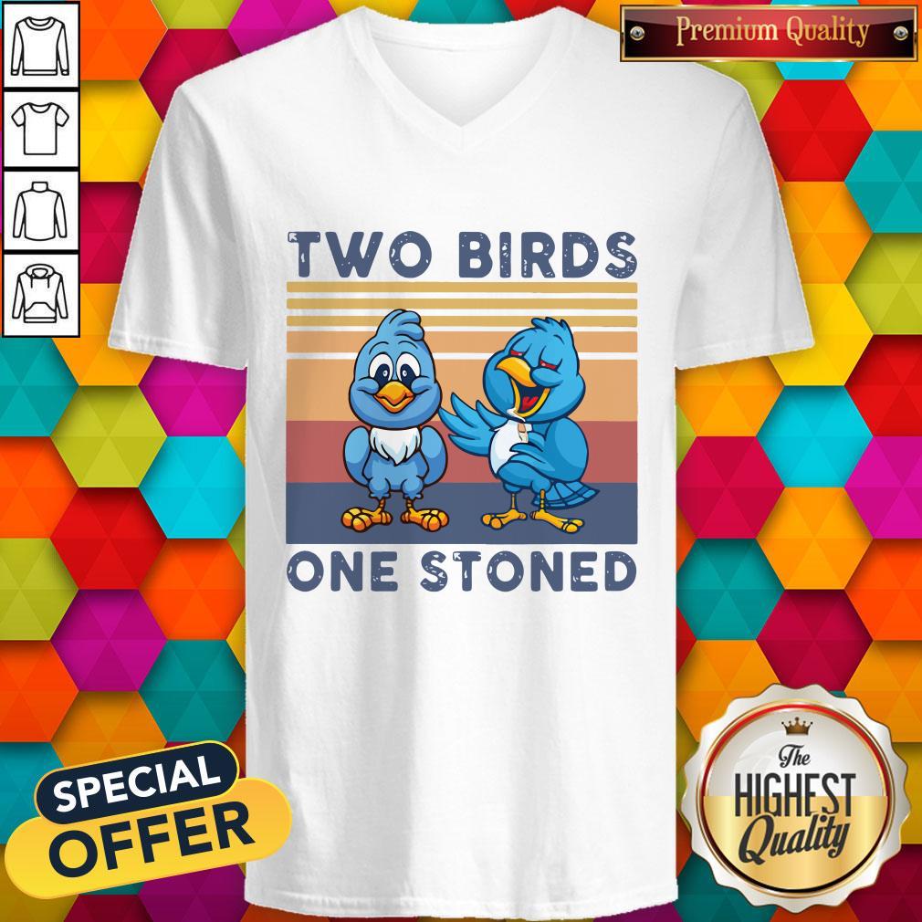 Cute Two Blue Birds One Stoned Vintage Shirt