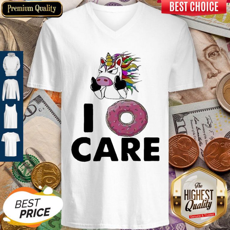 cute-unicorn-donut-i-dont-care-v-neck