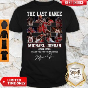 Official The Last Dance 23 Michael Jordan 1984-1998 Thank You For The Memories Signature Shirt