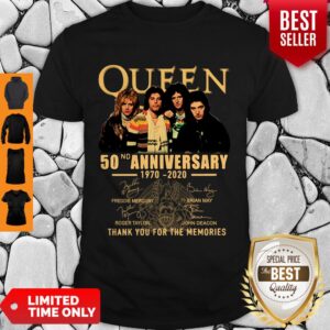 Official Queen 50nd Anniversary thank you for the memories shirt