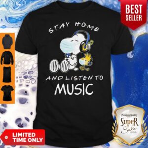 Snoopy Wear Mask Stay Home And Listen To Eric Clapton Covid 19 Shirt