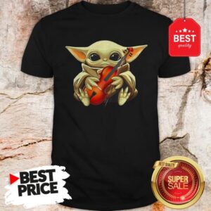Beautiful Baby Yoda Hug Violin Shirt