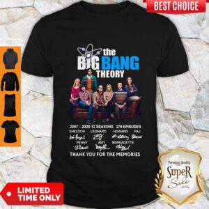 Nice The Big Bang Theory Thank You For The Memories Signature Shirt