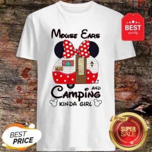 Disney Minnie Mouse Ears And Camping Kinda Girl Shirt