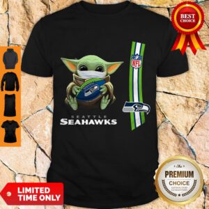 Funny Baby Yoda Mask Hug Seattle Seahawks Ball Nfl Shirt