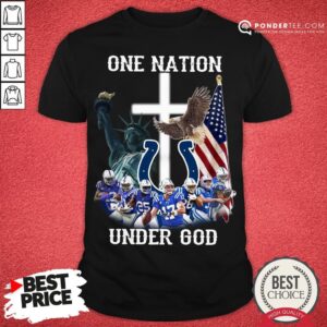 Hot Indianapolis Colts One Nation Under God American Flag Shirt