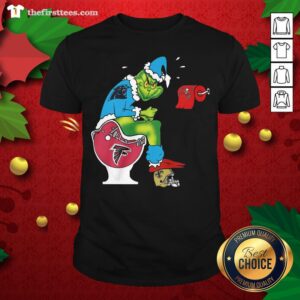Cool The Grinch Carolina Panthers Shit On Toilet Atlanta Falcons Christmas Shirt