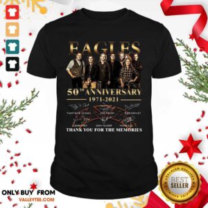 Cute Eagles 50th Anniversary Thank You For The Memories Signatures Shirt