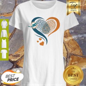 Miami Dolphins Heart Fingerprint Shirt