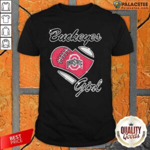 Premium Diamond Ohio State Buckeyes Girl Heart Shirt