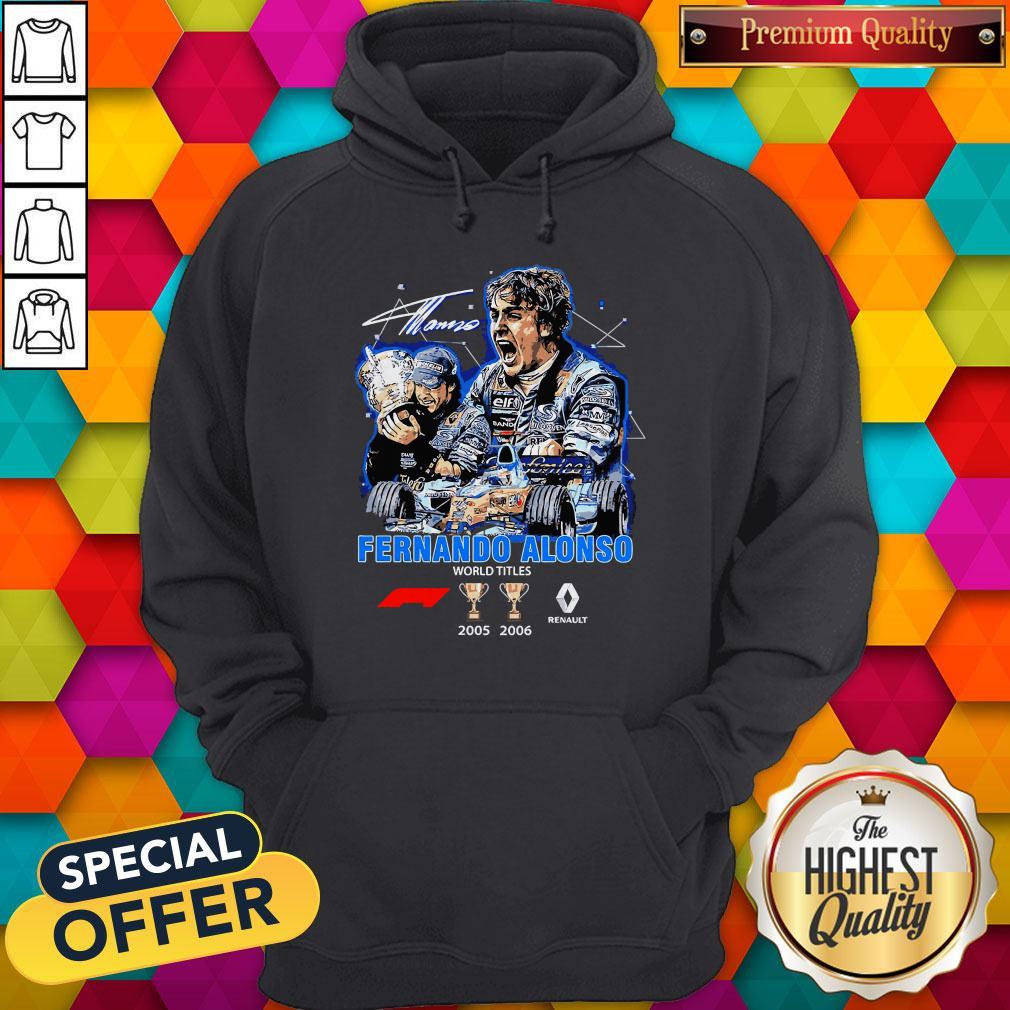 Fernando Alonso World Titles 2005 2006 Signature Shirt