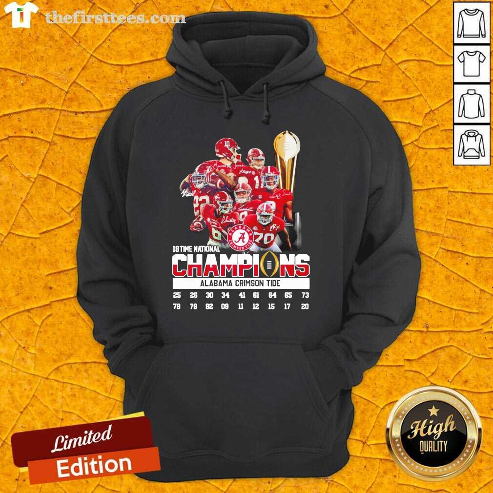 Funny 18 Time National Champions Alabama Crimson Tide Shirt