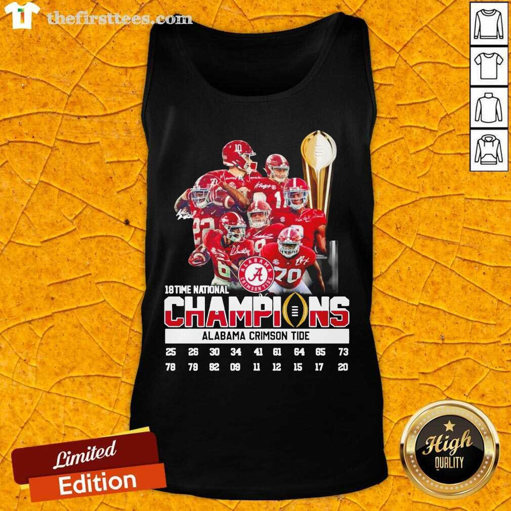 Funny 18 Time National Champions Alabama Crimson Tide Shirt