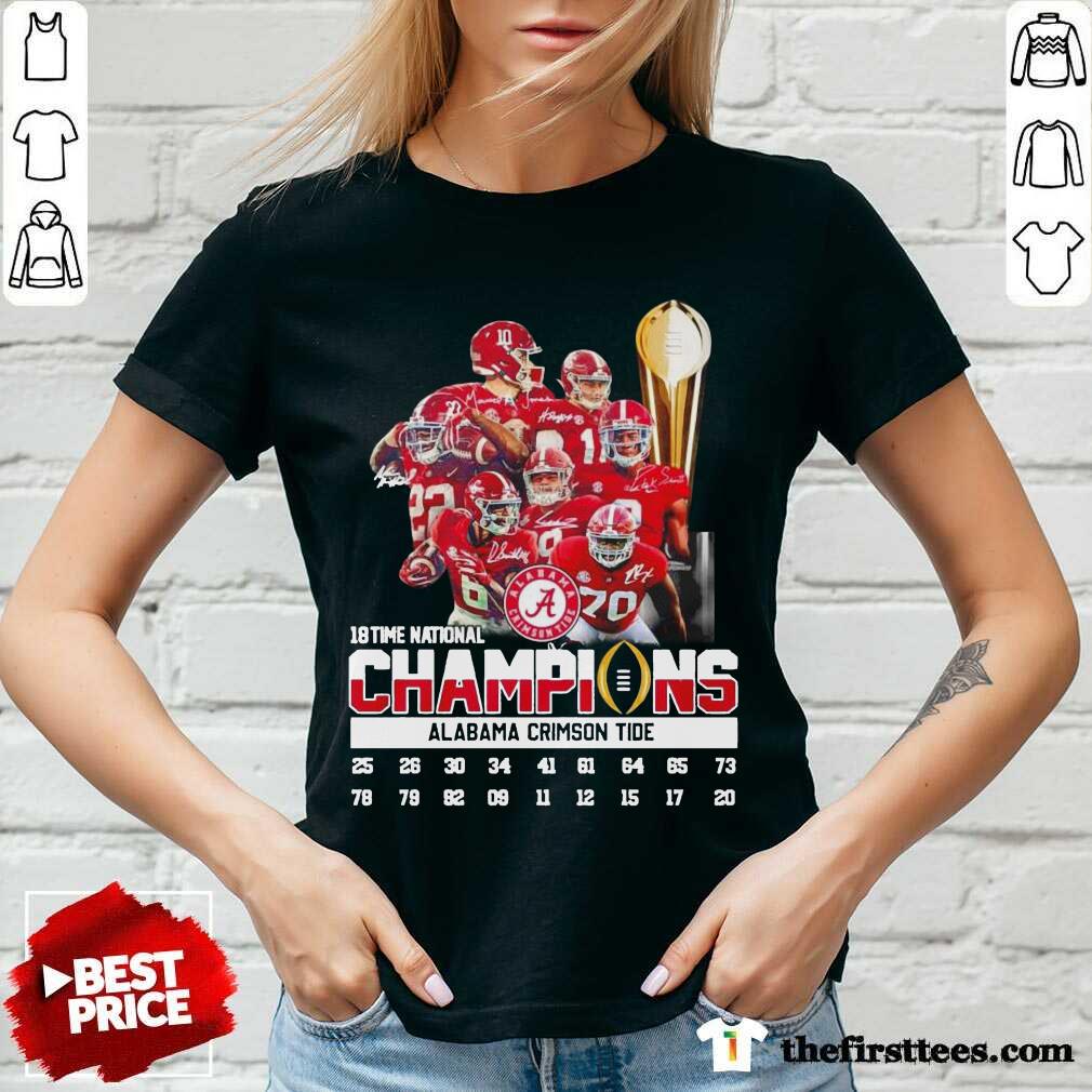 Funny 18 Time National Champions Alabama Crimson Tide Shirt