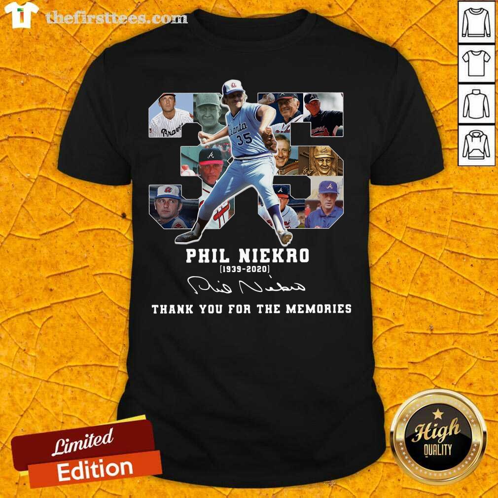 Funny 35 Phil Niekro 1939 2020 Thank You For The Memories Signature Shirt