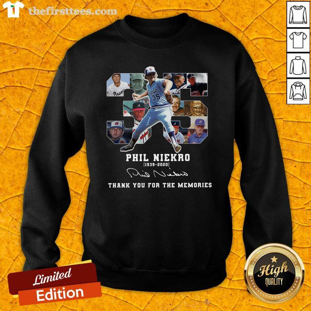 Funny 35 Phil Niekro 1939 2020 Thank You For The Memories Signature Shirt