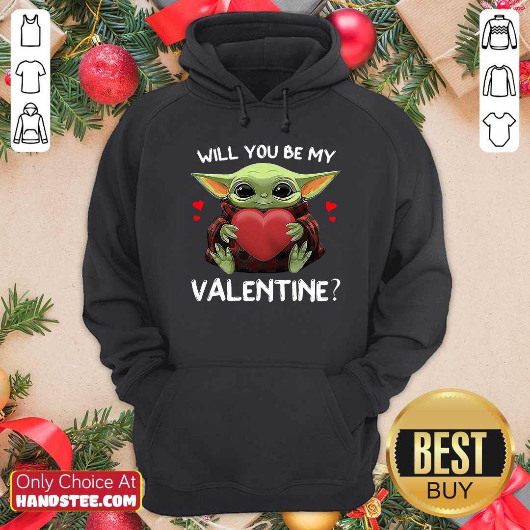 Funny Baby Yoda Hug Heart Will You Be My Valentine Shirt