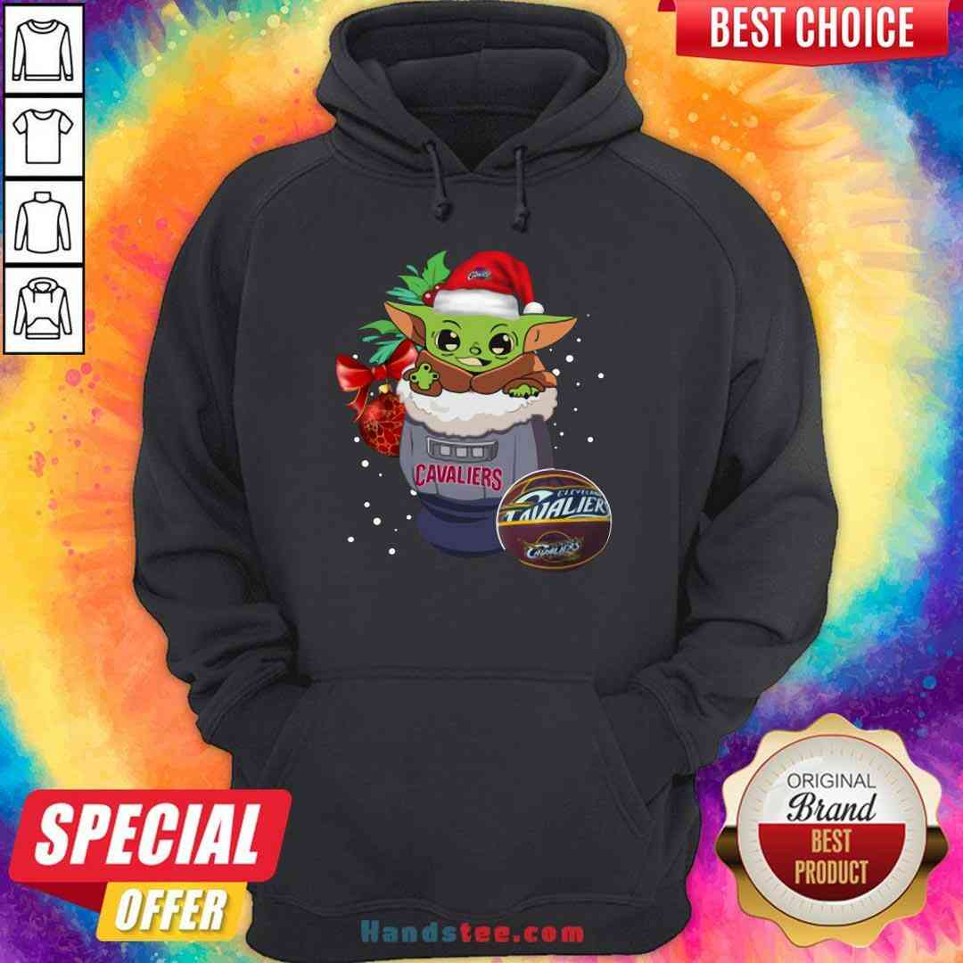 Funny Cleveland Cavaliers Christmas Baby Yoda Star Wars Funny Happy NBA Shirt