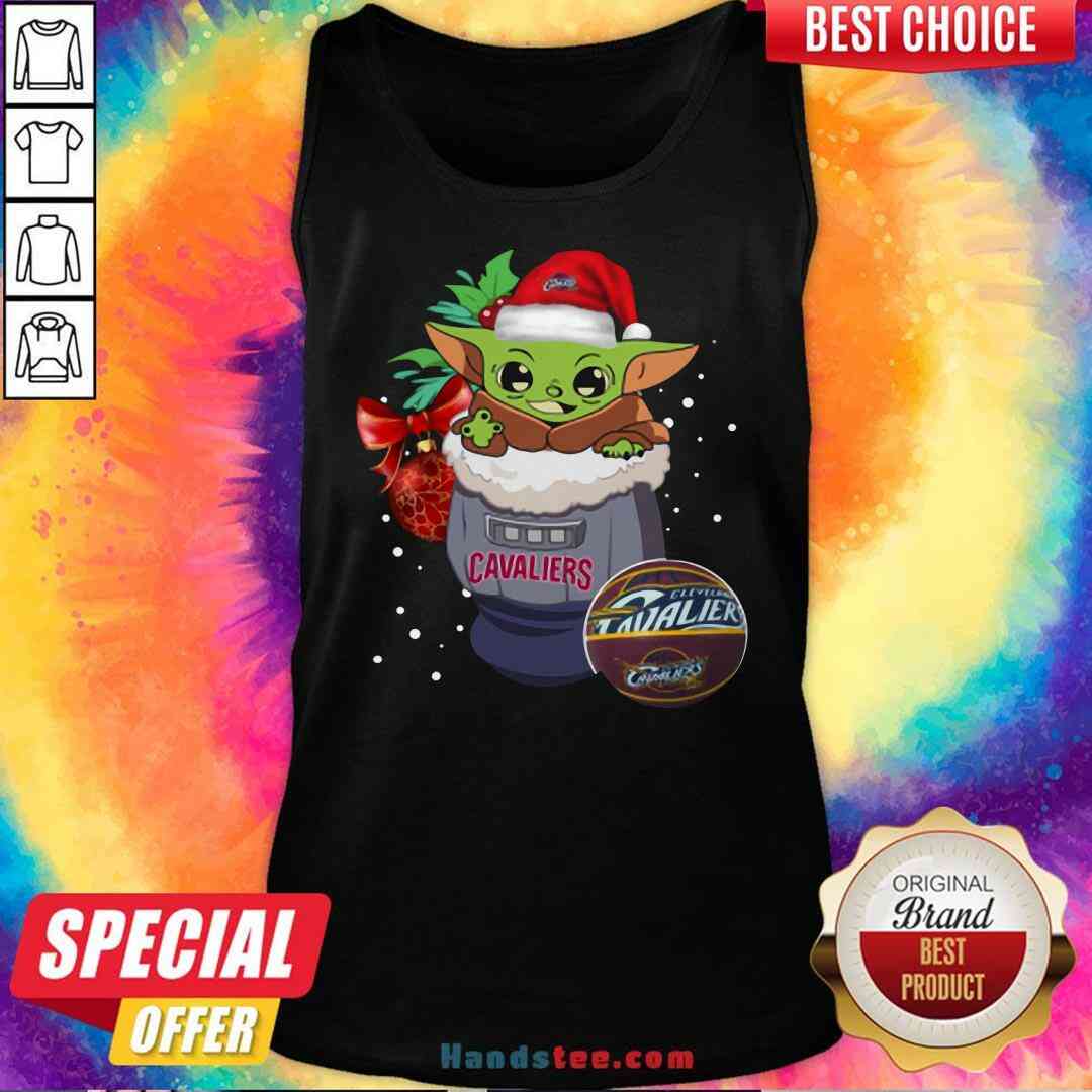 Funny Cleveland Cavaliers Christmas Baby Yoda Star Wars Funny Happy NBA Shirt