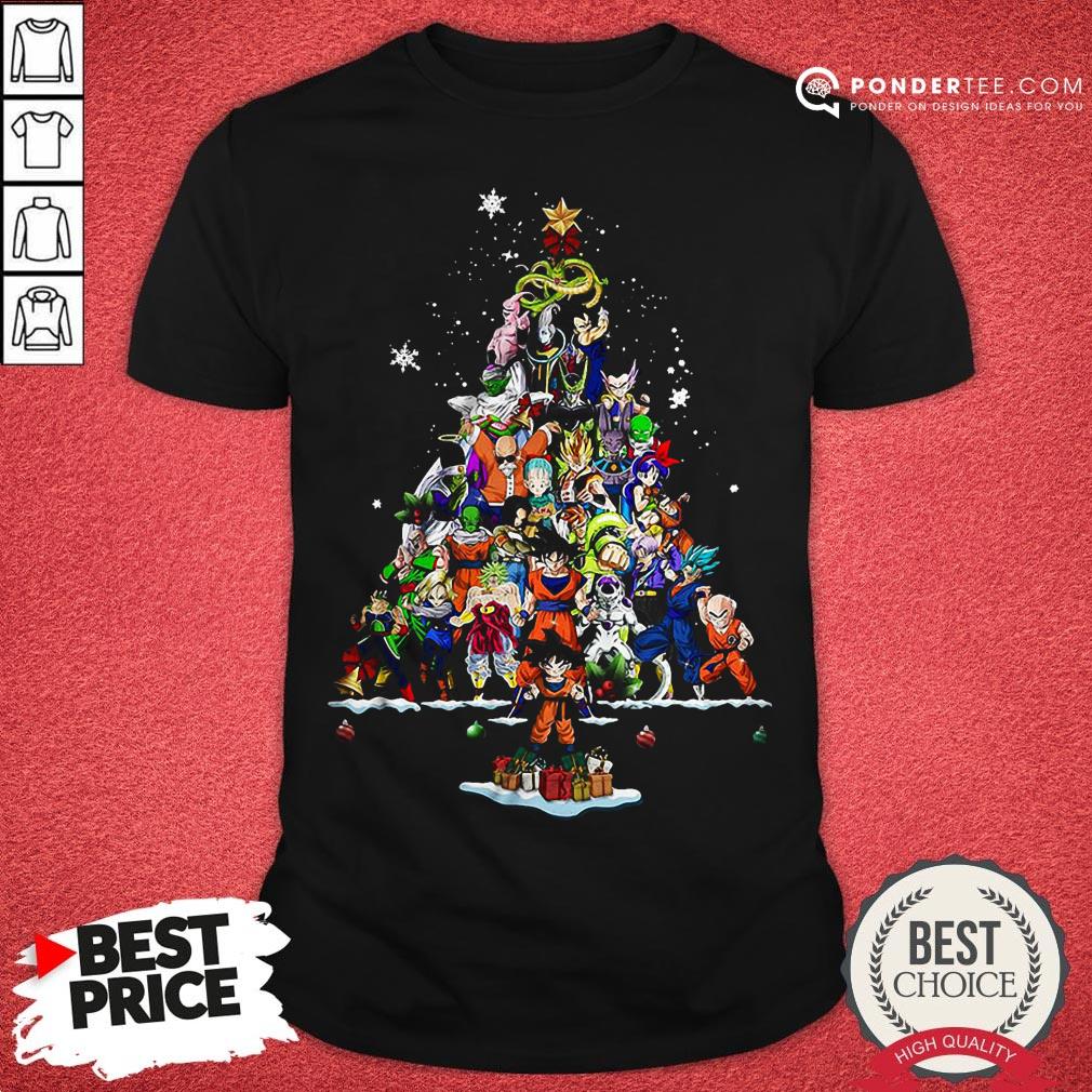 Funny Dragon Ball Z Character Christmas Tree Shirt