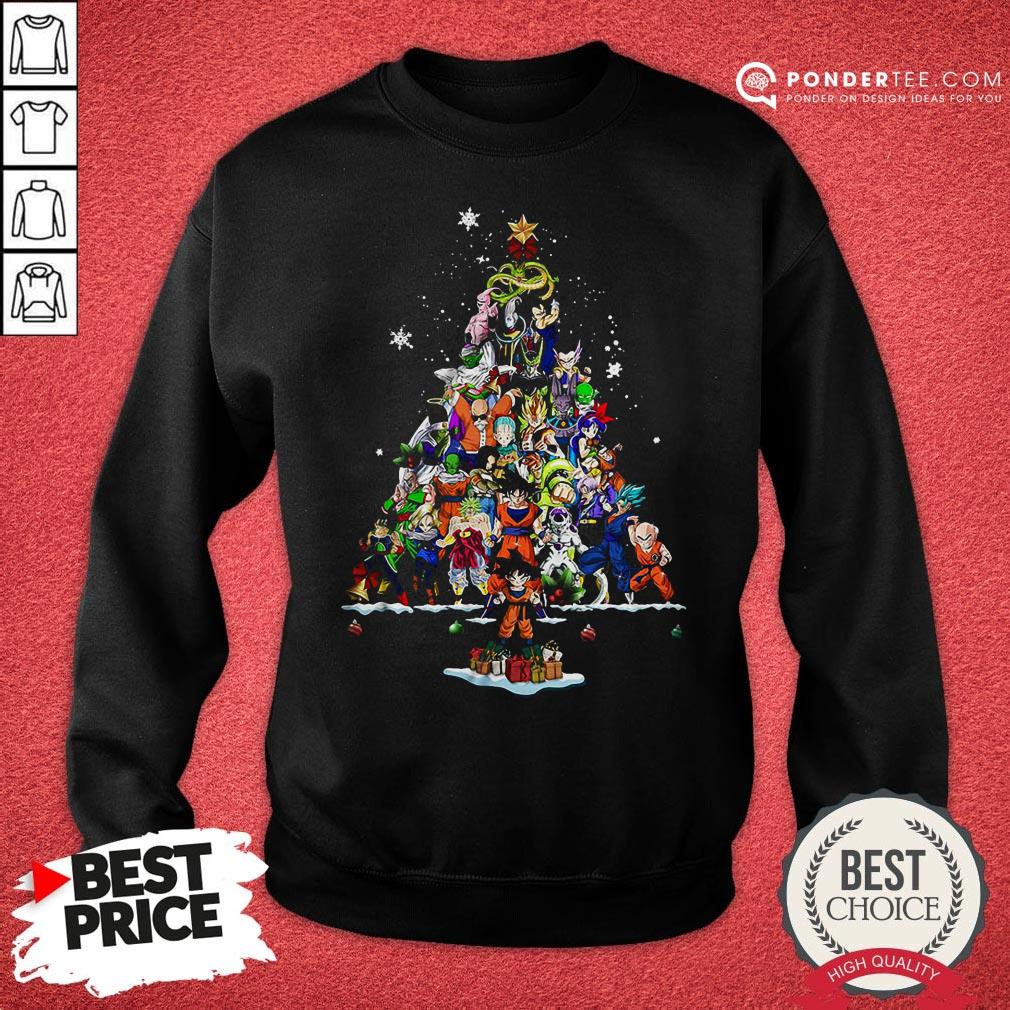Funny Dragon Ball Z Character Christmas Tree Shirt
