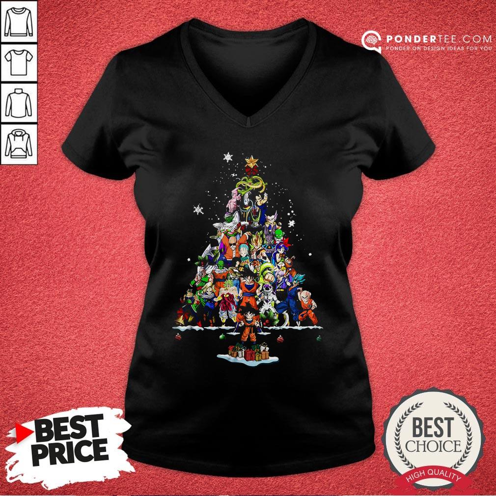 Funny Dragon Ball Z Character Christmas Tree Shirt