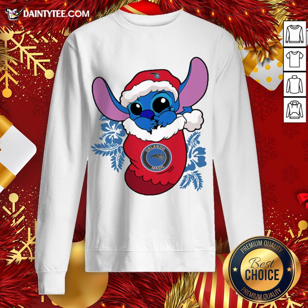 Funny Orlando Magic Christmas Stitch In The Sock Funny Disney NBA Shirt