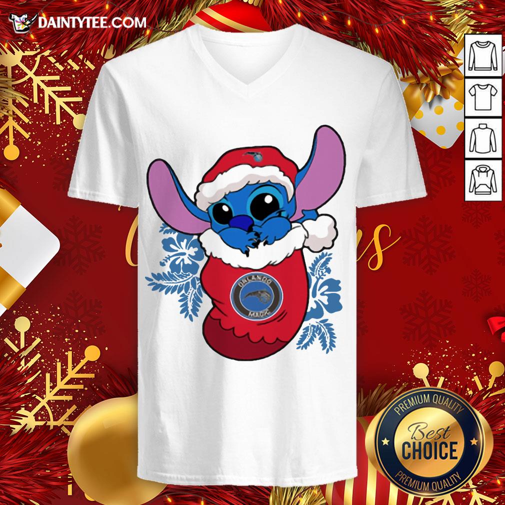 Funny Orlando Magic Christmas Stitch In The Sock Funny Disney NBA Shirt