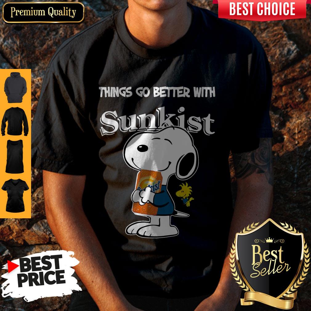 Funny Snoopy Hug Sunkist Things Go Better With Sunkist Shirt
