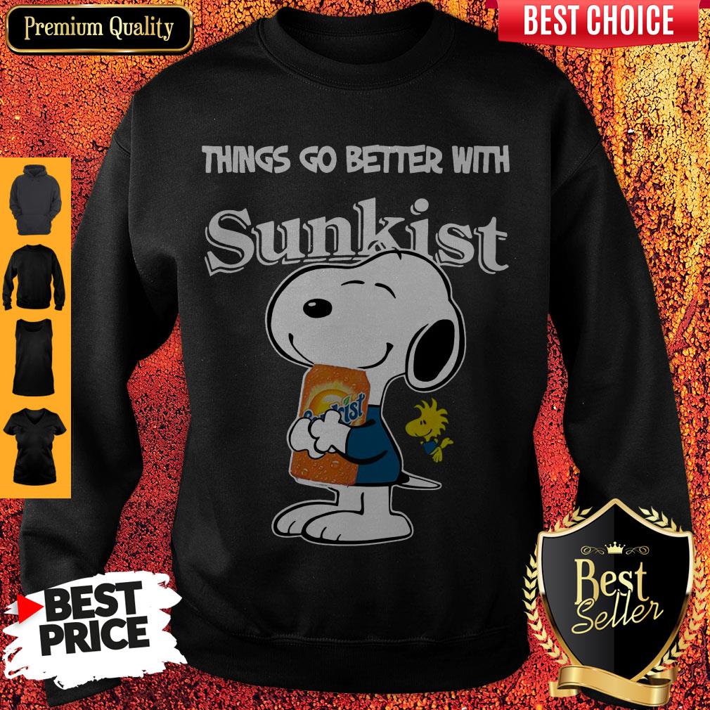 Funny Snoopy Hug Sunkist Things Go Better With Sunkist Shirt