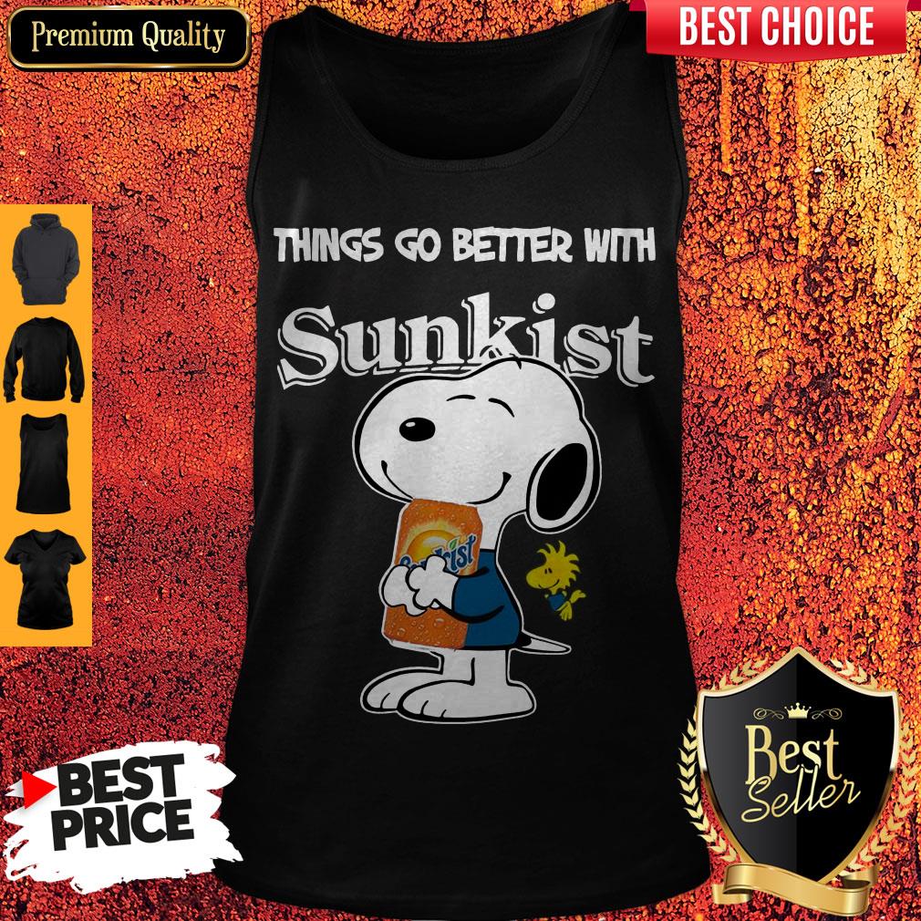 Funny Snoopy Hug Sunkist Things Go Better With Sunkist Shirt