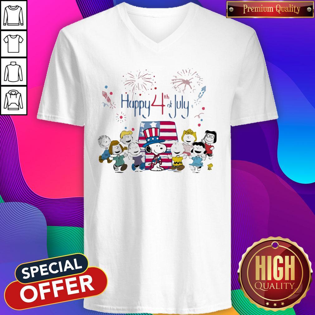 Funny The Peanuts Happy 4th Of July American Flag Shirt