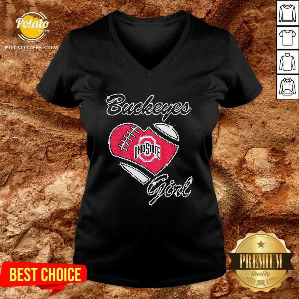 Good Diamond Heart Ohio State Buckeyes Girl Shirt