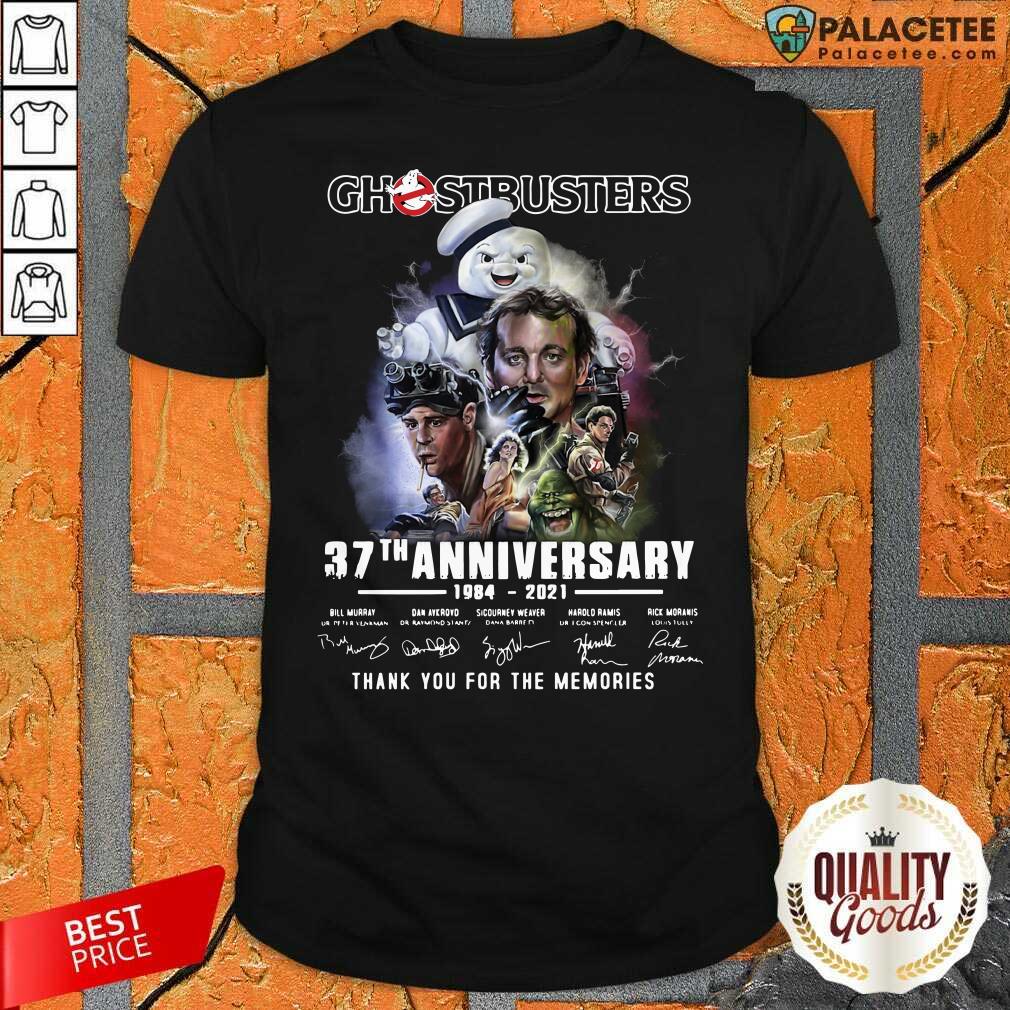 Good Ghostbusters 37th Anniversary Thank You For The Memories Signatures Shirt
