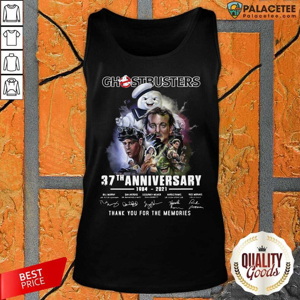 Good Ghostbusters 37th Anniversary Thank You For The Memories Signatures Shirt