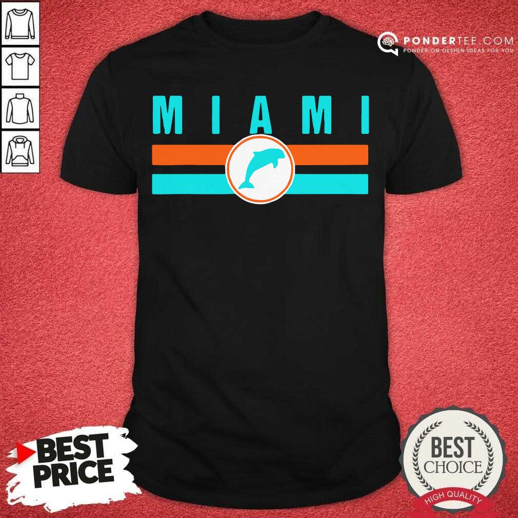 Good MIA Miami Local Standard MIA Retro Dolphin Miami FL Shirt