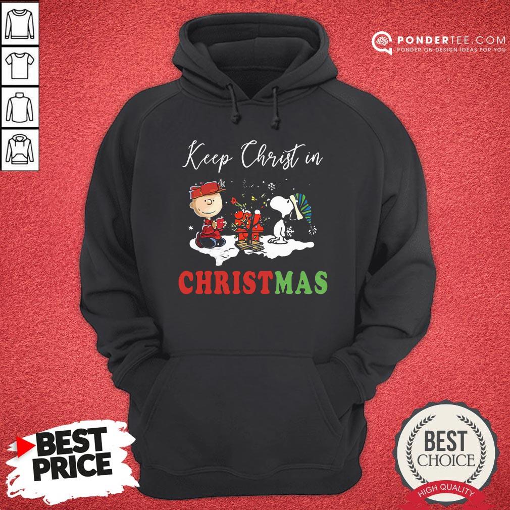 Good Peanuts Charlie Brown And Snoopy Keep Christ In Christmas Shirt