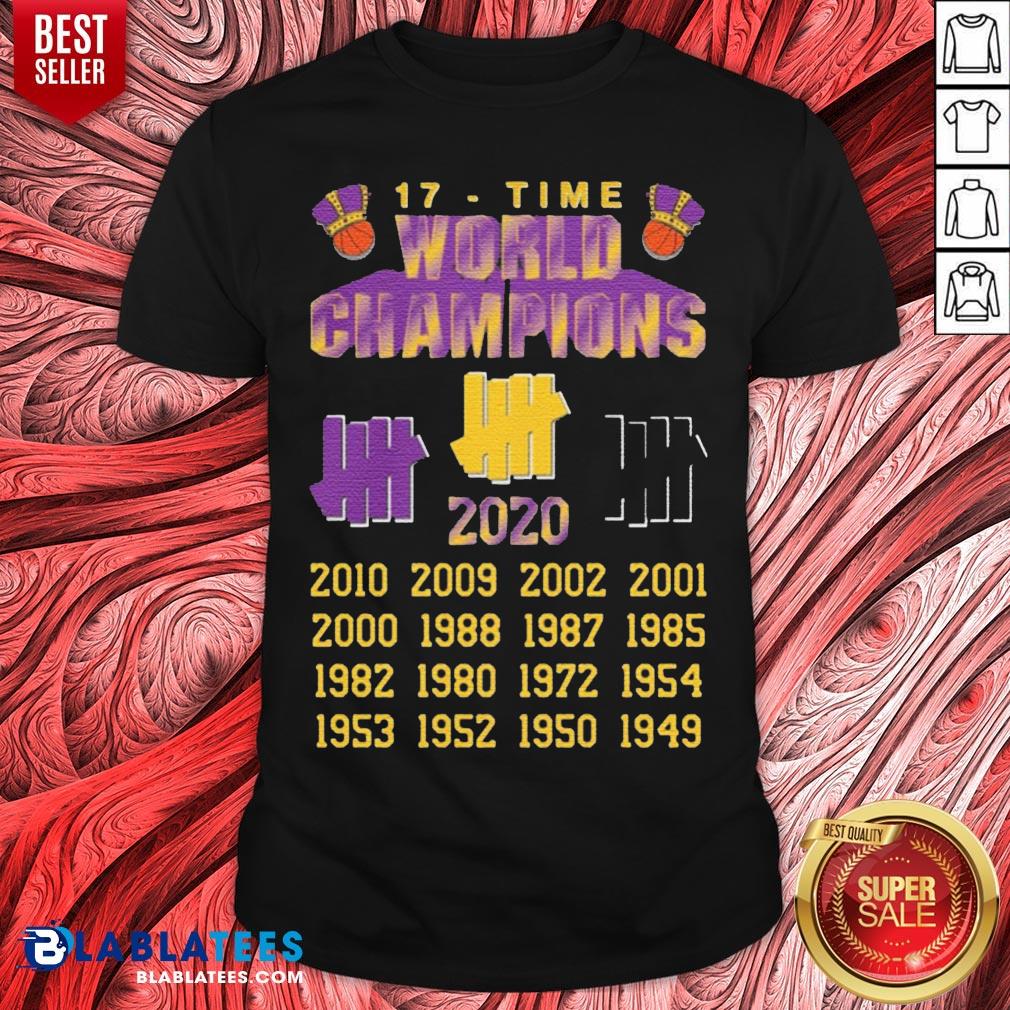 Good Undefeated Lakers 17 Time Champion Shirt