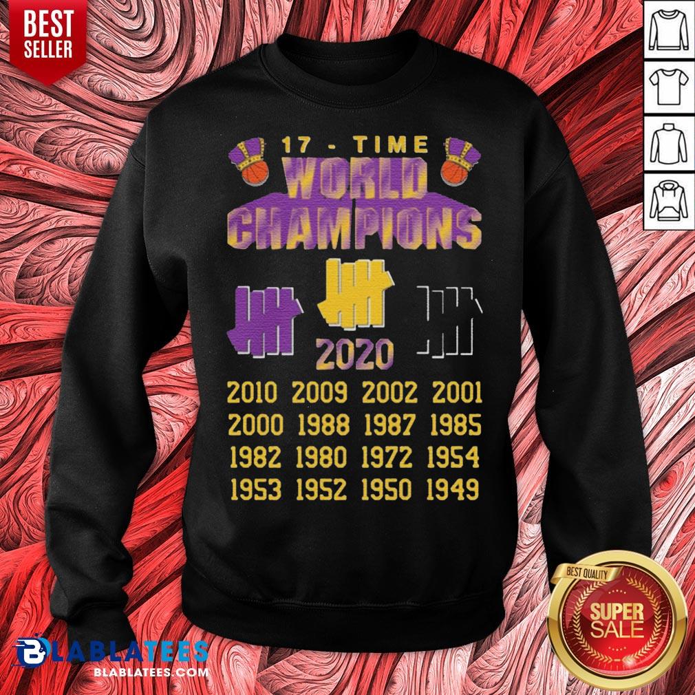 Good Undefeated Lakers 17 Time Champion Shirt