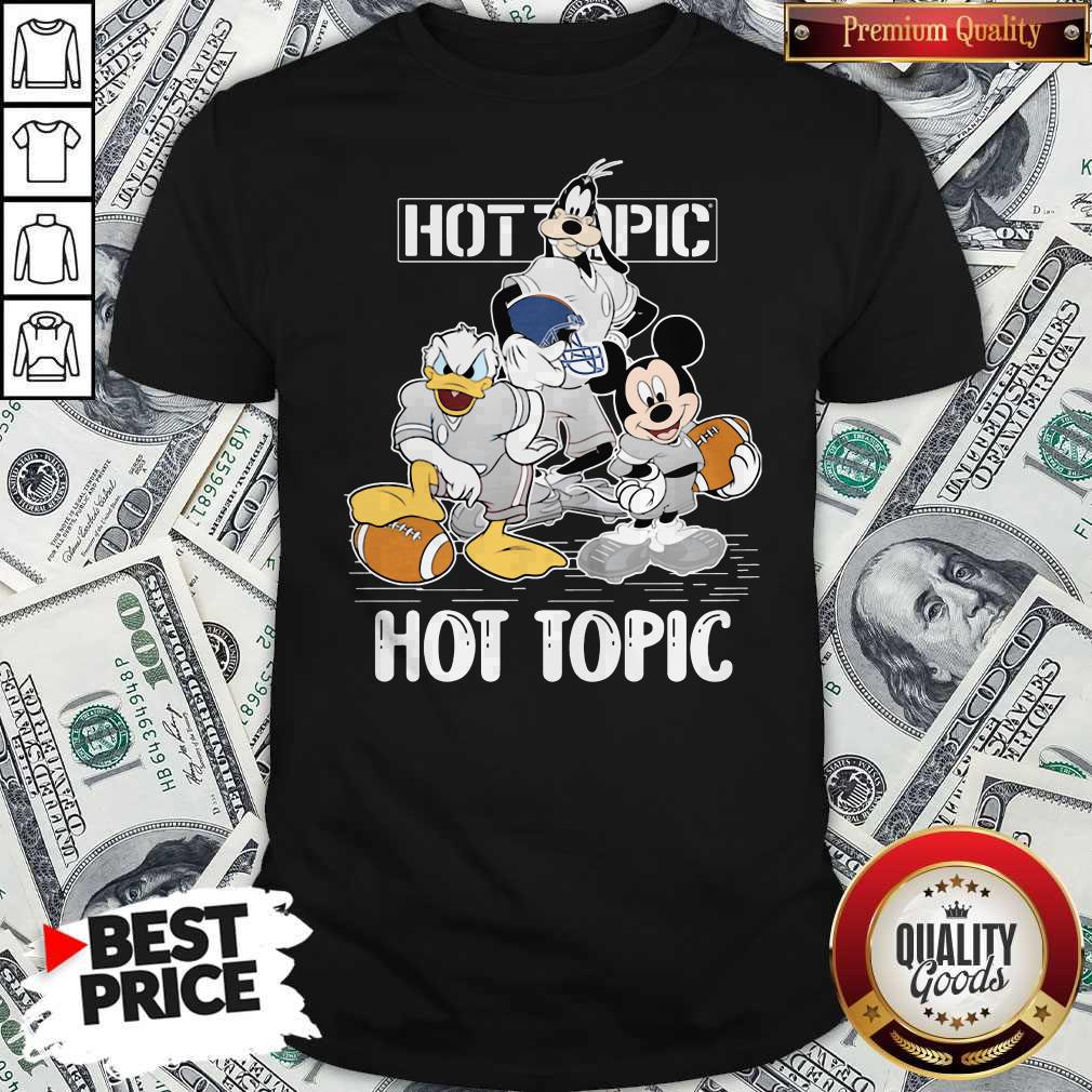 Goofy Donald Duck And Mickey Mouse Football Player Hot Topic Shirt